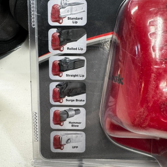Master Lock 389DAT Universal Trailer Coupler Lock Red Tough - Picture 3 of 5